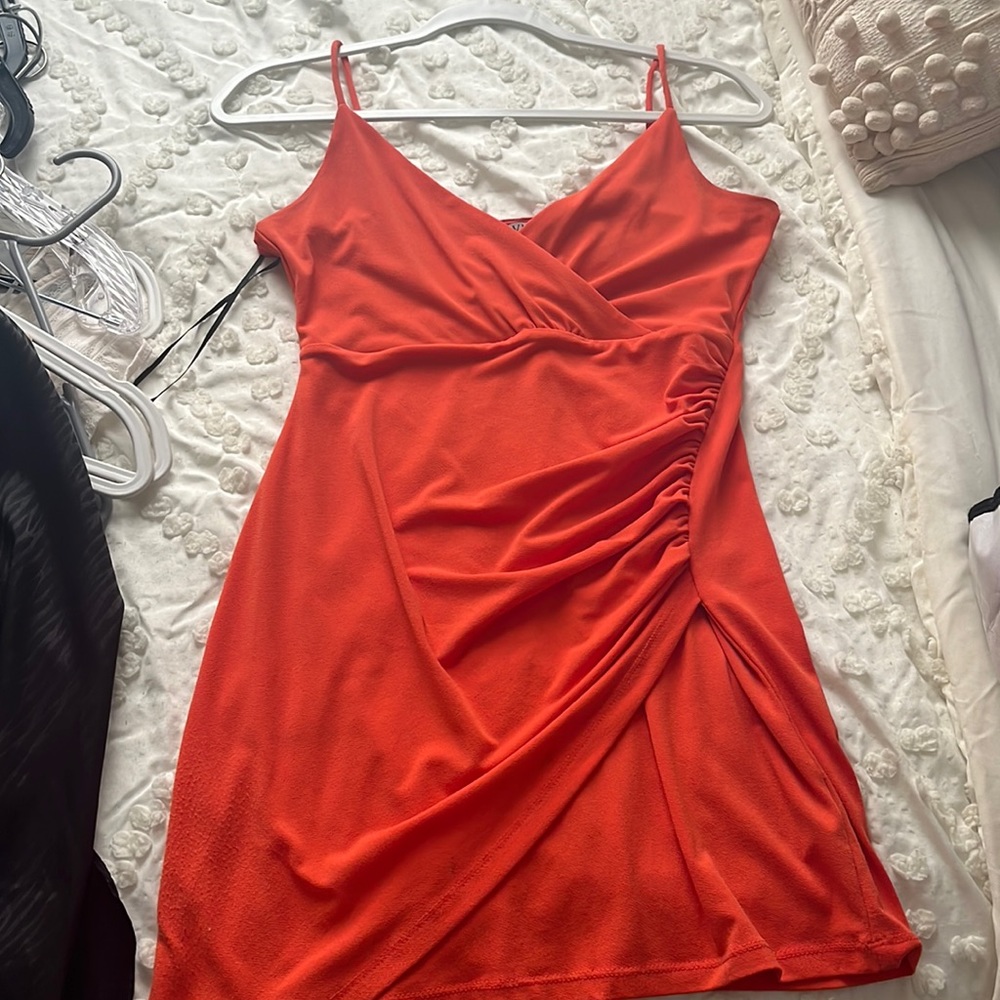 Orange dress perfect for going out!